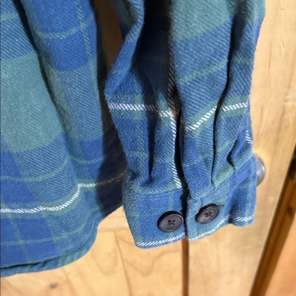 Noble Outfitters Blue and Green Plaid Button-Up Shirt - Picture 4 of 7